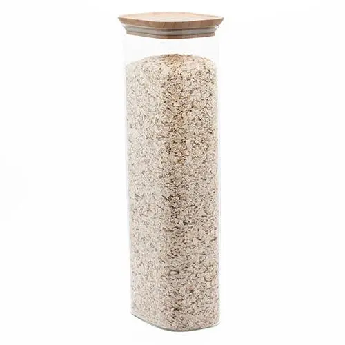 Pebbly Dóza na potraviny PKV-070 sklo bambus 2,6 l