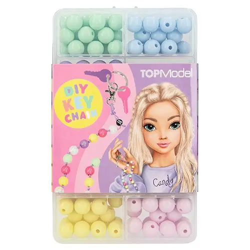 Top Model Sada korálků na výrobu klíčenky Candy Candy 8 barev