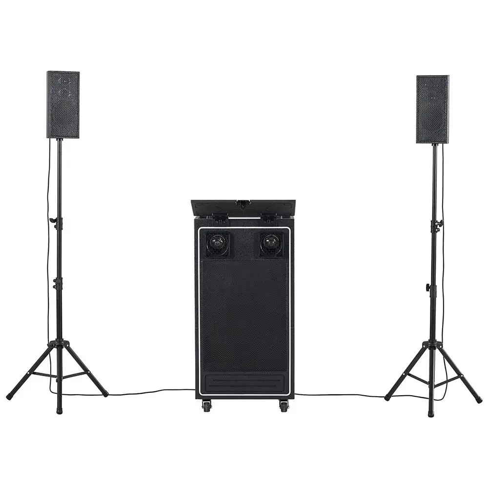 Stage systém pro DJ AKAI DJ POWER PRO BT AUX In USB reproduktory 1"+6 5"+15" 5"x2 MP3 WMA LCD displej LED světelné efekty 650 W RMS