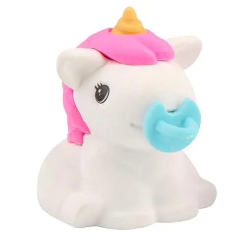 Ylvi and the Minimoomis guma ve tvaru jednorožce Růžovo-tyrkysový