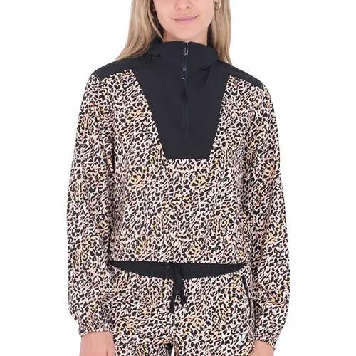 Hurley Kat Printed Windbreaker hnědá