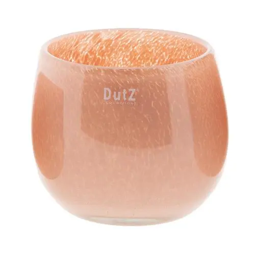 Skleněný květináč DutZ Pot, výška 6 cm, průměr 8 cm, barva meruňková
