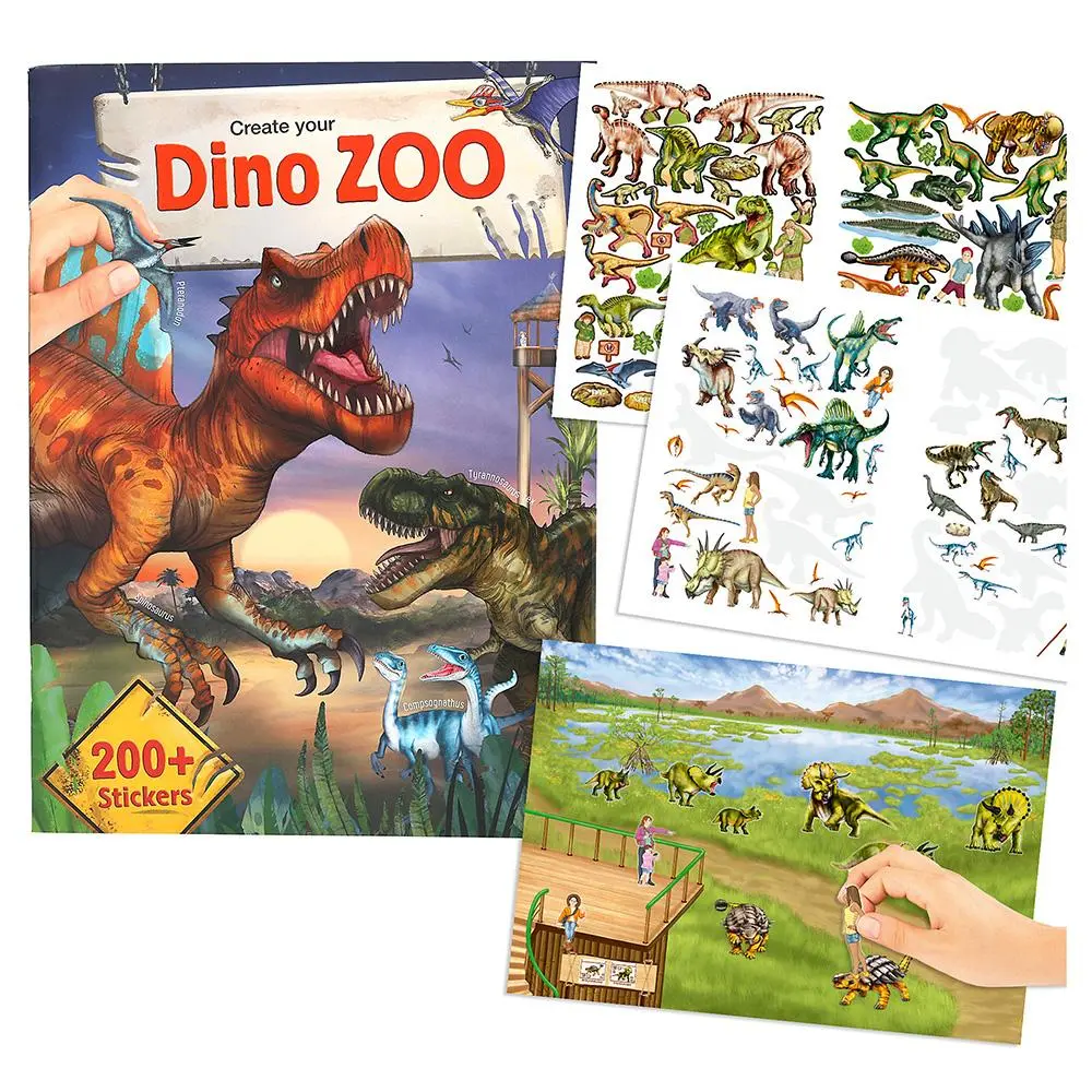 Create Your kreativní sešit se samolepkami 200 samolepek dino