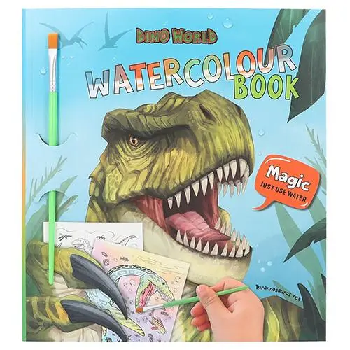 Watercolour Book - Dino World (Magické maľovanky Dino World Stačí použiť vodu)