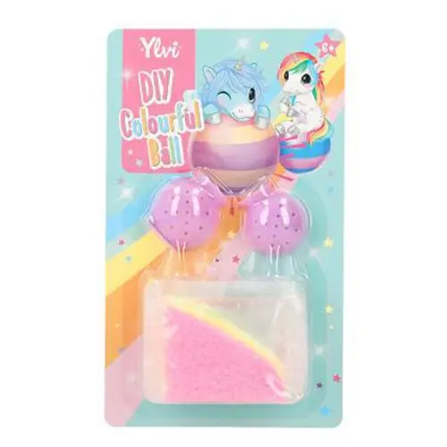 Sada na výrobu barevného míčku Ylvi DIY Colourful Ball, lila