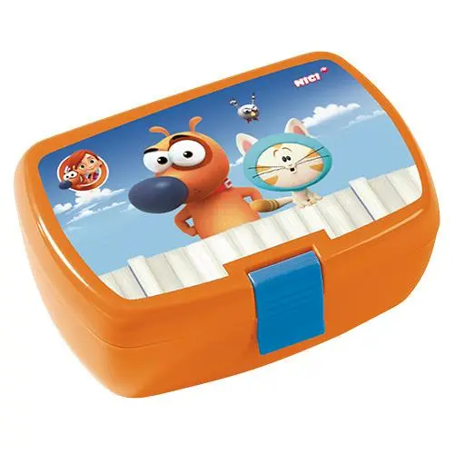 Nici Svačinový box dětský PEJSEK A KOČIČKA oranžový