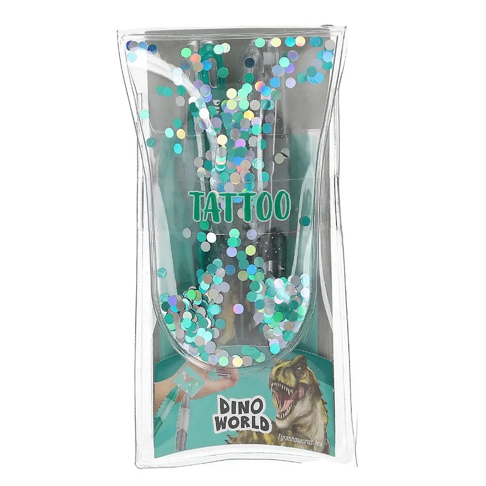 Tetovací třpytivé gelové fixy Dino World 3525805