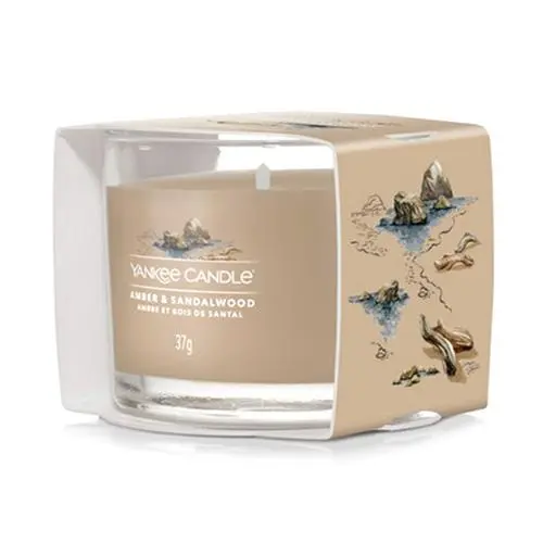 YANKEE CANDLE VOTIVNÍ SVÍČKA PLNĚNÁ VE SKLE AMBER & SANDALWOOD