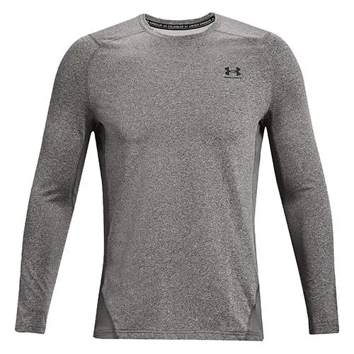 Under Armour pánské funkční tričko CG Armour Fitted Crew charcoal light heather