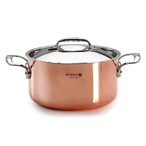de Buyer Měděný hrnec s poklicí PRIMA MATERA 24cm 5,4l