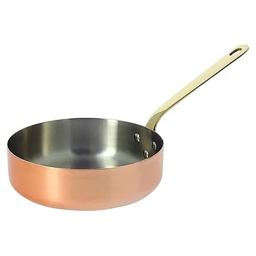 Hrnec de Buyer, 6448.20 INOCUIVRE, měděný, poklice, masivní mosazná rukojeť, průměr 20 cm, objem 1,8 L, výška 6 cm