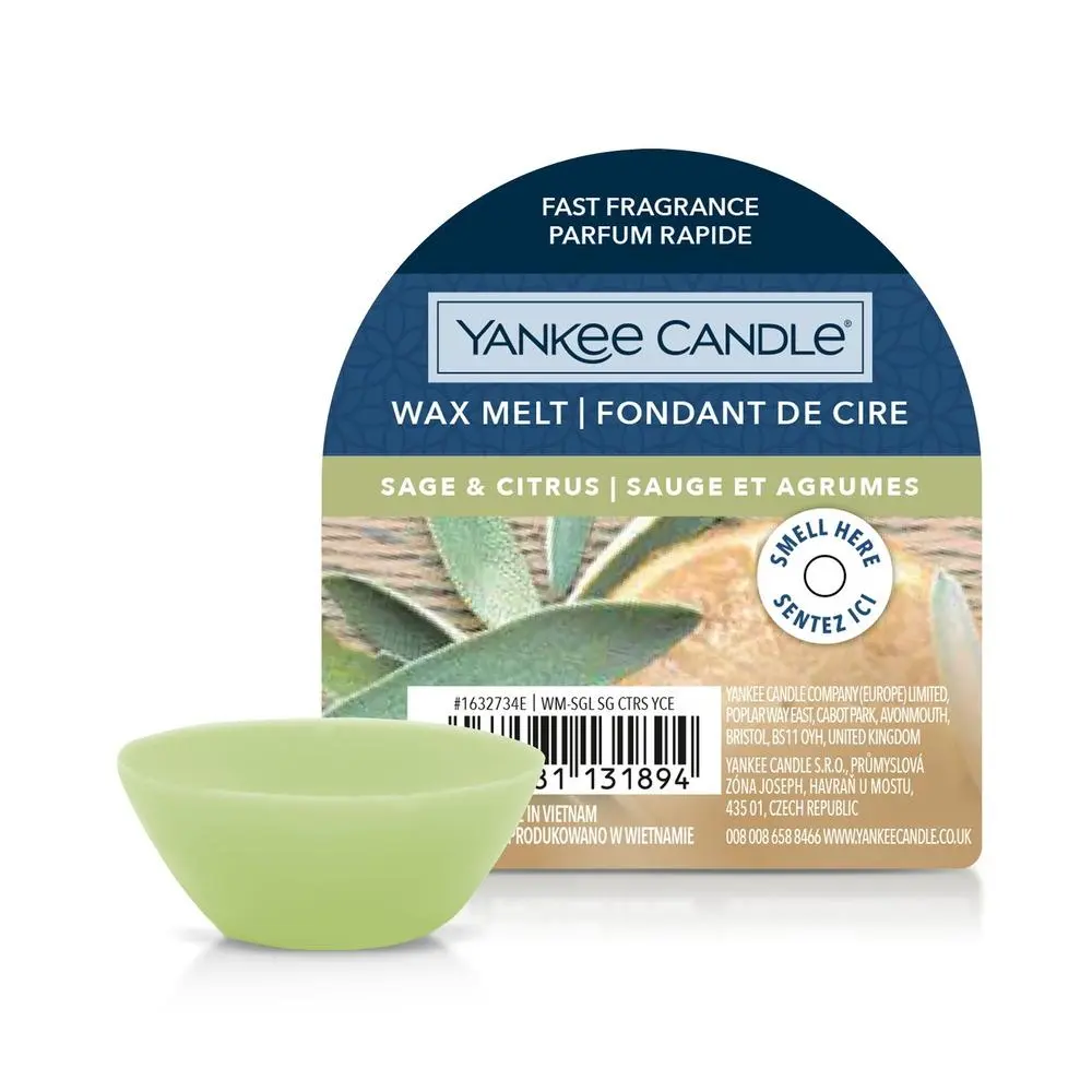 Yankee Candle vonný vosk Sage & Citrus Šalvěj a citrus 22 g
