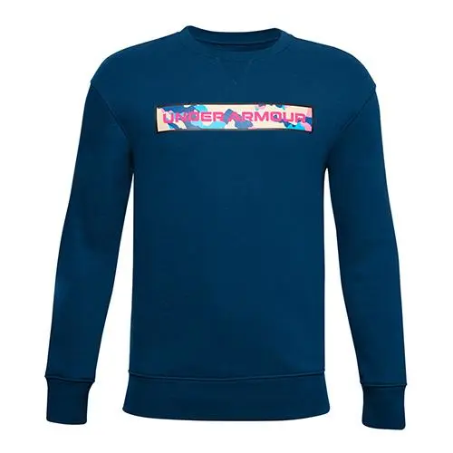 Under Armour Rival Fleece AMP Crew Modrá