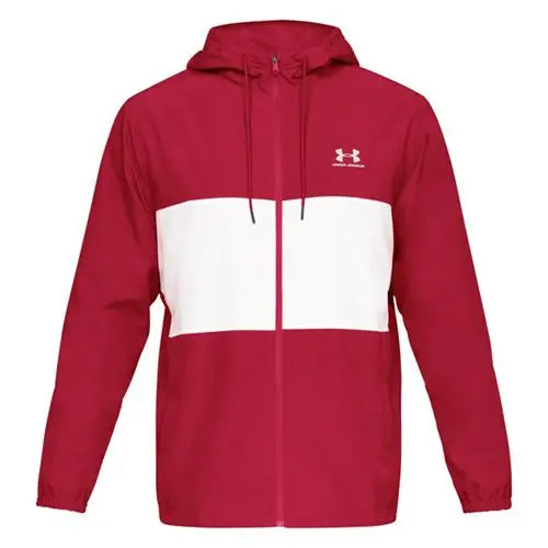 Under Armour Sportstyle Wind Jacket červená / bílá