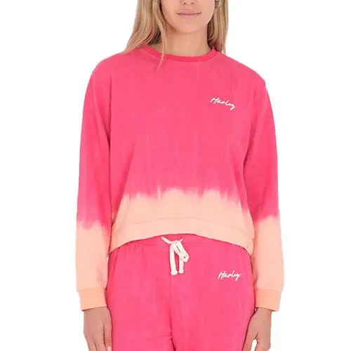 Hurley Tie Dye Cropped Crew Batikovaná