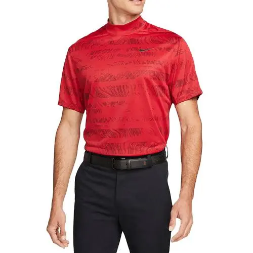 Nike pánské tričko Tiger Woods ADV sportovní triko se stojáčkem a krátkým rukávem