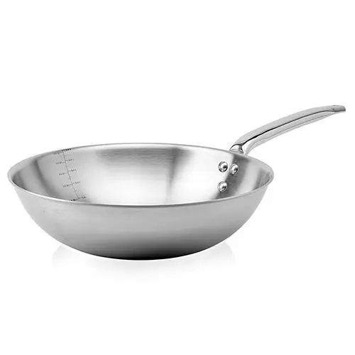 de Buyer Pánev ALCHIMY WOK 3 vrstvy z nerezové oceli 18/10 zahnutý okraj pro všechny typy varných desek průměr 32 cm objem 4,5 l
