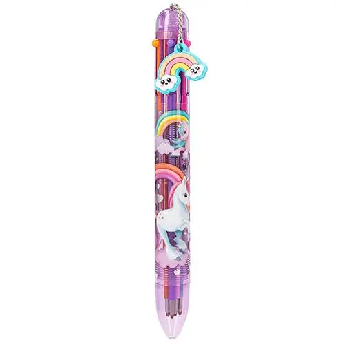 Vícebarevné kuličkové pero s přívěskem Ylvi Rainbow