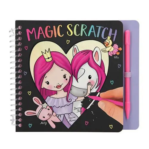 Depesche Germany Škrabací sešit Princess Mimi ASST Princess Mimi Bonny Pony a Nelly včetně škrábátka