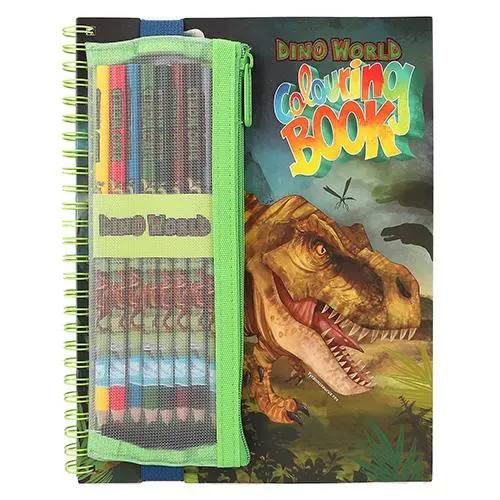 Depesche Germany Dino World Omalovánka Colouring Book s pastelkami 3503618