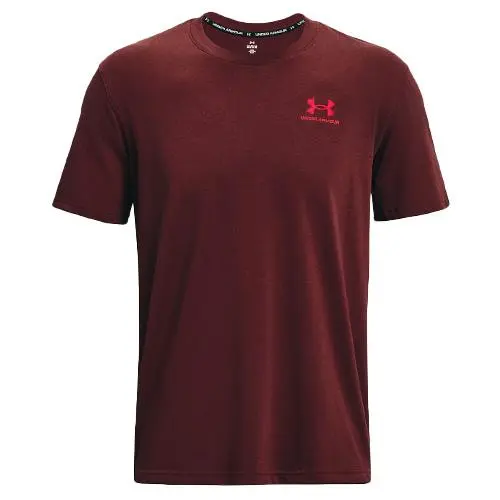 Under Armour pánské tričko UA LOGO EMB HEAVYWEIGHT SS červená