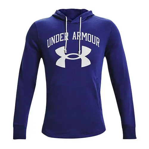Under Armour Rival Terry BIG logo HD M tmavě modrá