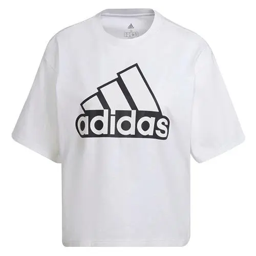 Dámské tričko Adidas W BLUV Q1 CRO T - Dámské volnočasové bavlněné tričko W BLUV Q1 Crop s krátkým rukávem a zkráceným střihem od značky Adidas, různá barevná provedení. - 3477861