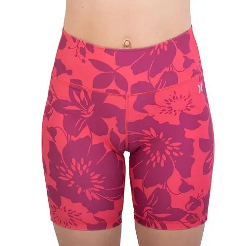 Hurley Stable Biker Short Funkční a stylové krátké legíny květinovým vzorem růžové