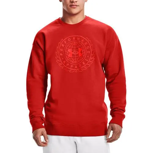 Under Armour UA RIVAL FLC ALMA MATER CREW Oranžová