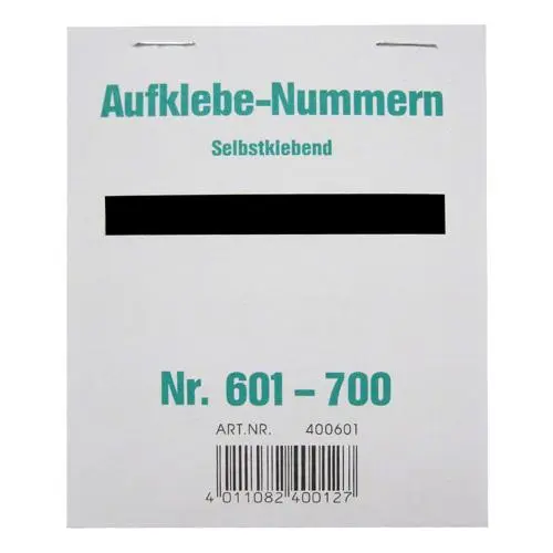 Wolf & Appenzeller 601-700 Samolepící čísla