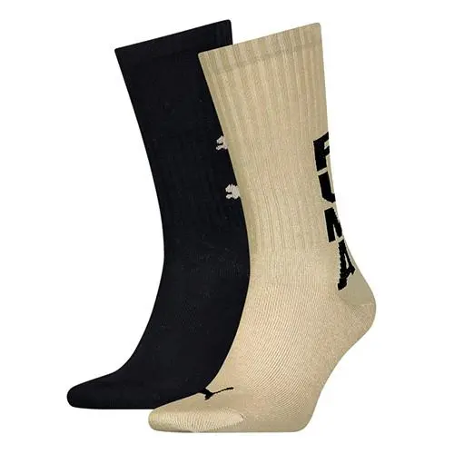 Pánské ponožky Puma Graphic Socks 2P - Graphic Socks, 2 páry – funkční sportovní ponožky Puma z kvalitního materiálu s podporou kotníku a ikonickým logem Puma Cat, v různě barevném provedení. - 348143
