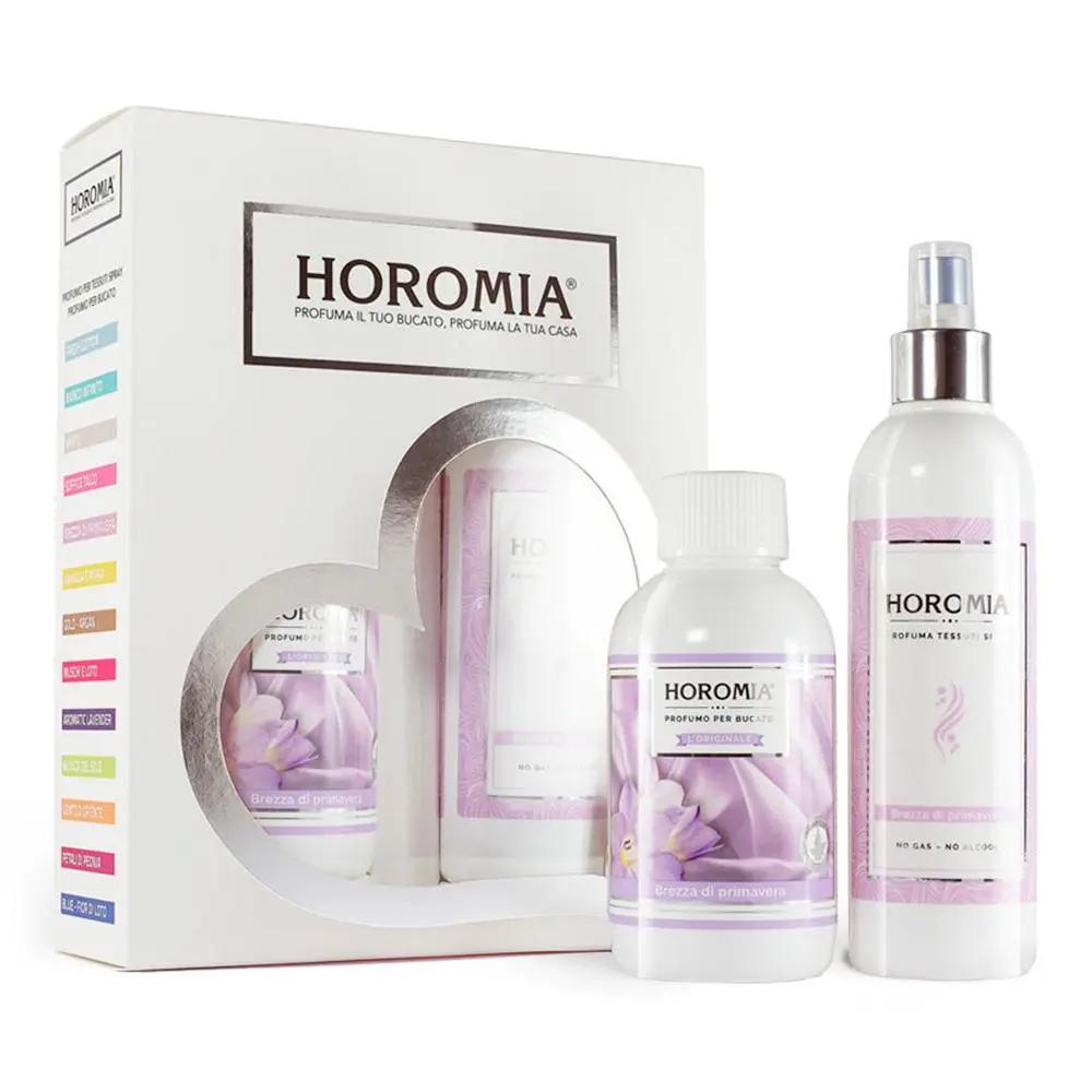 Horomia kazeta Horotwins Brezza di Primavera parfém na prádlo 250 ml + parfémový sprej na textil 250 ml