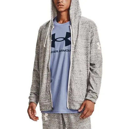 Under Armour Rival Terry FZ HD bílá