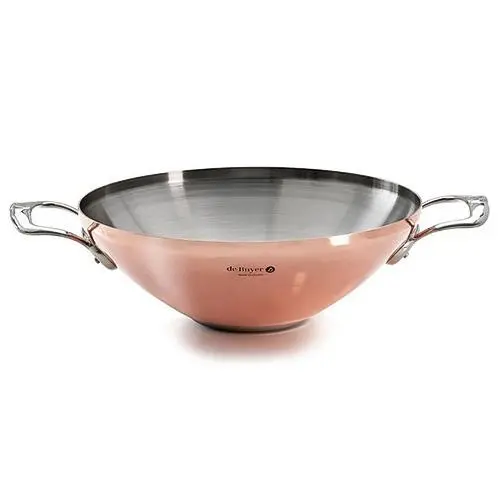 de Buyer Měděná pánev WOK PRIMA MATERA 32cm 4 l