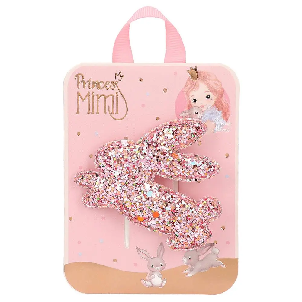 Sponka do vlasů Princess Mimi – třpytivý duhový králíček
