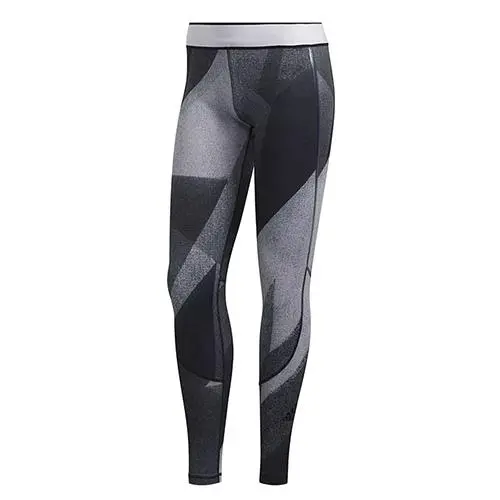 adidas Alphaskin Graphic Long šedé