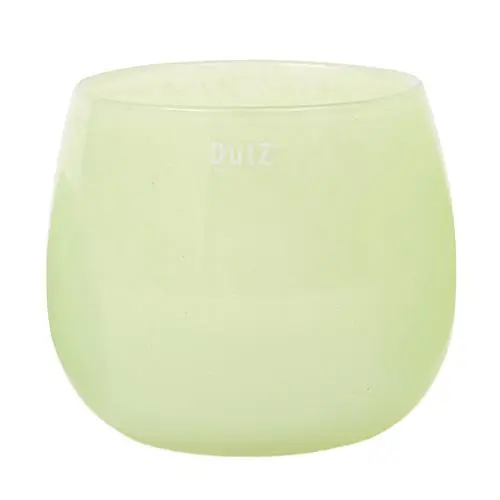Skleněný květináč DutZ Pot, výška 14 cm, průměr 16 cm, barva světle zelená