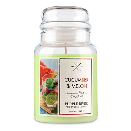 Svíčka Purple River velká, Cucumber Melon