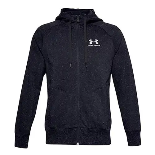 Under Armour Speckled fleece Fz Hoodie černá