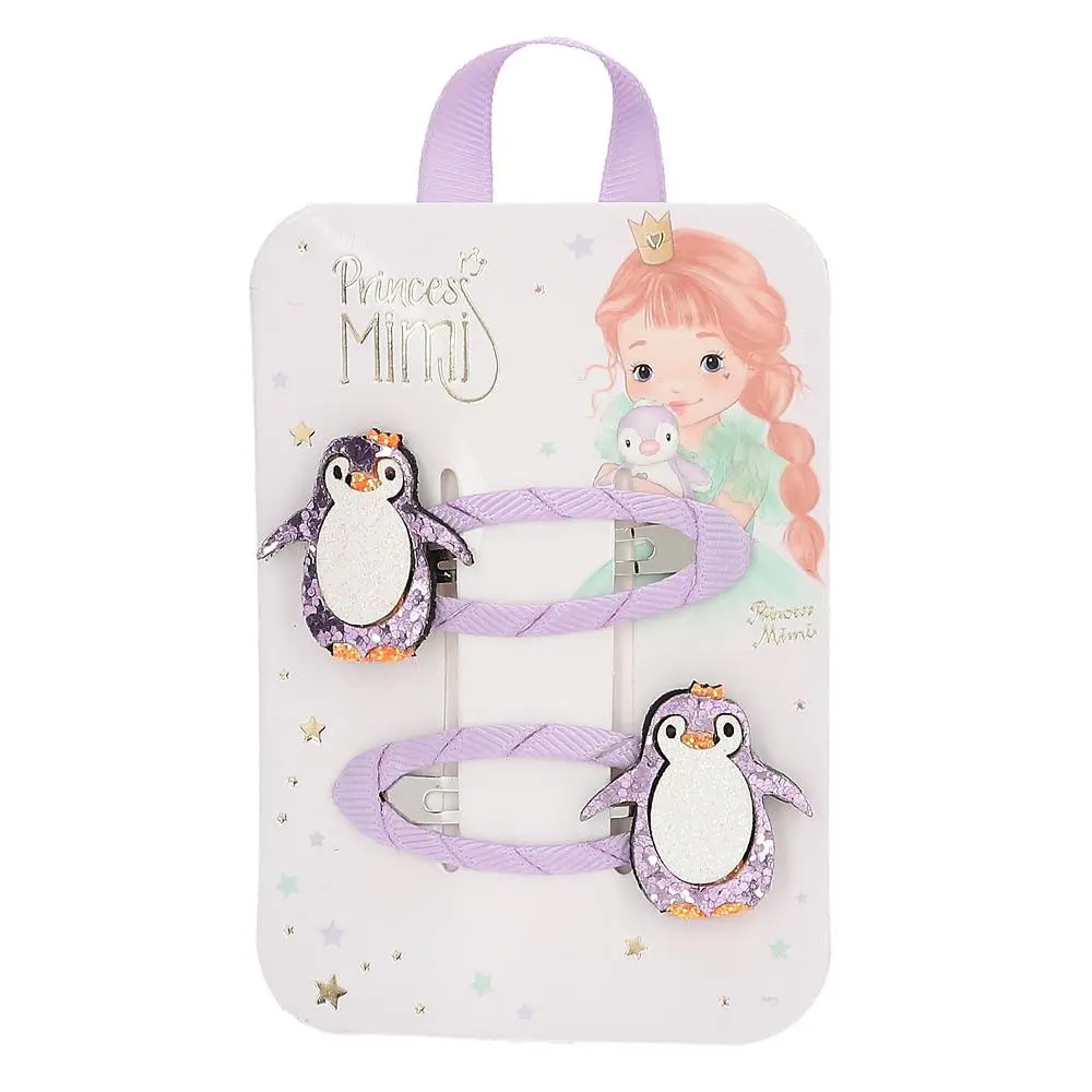 Sponky do vlasů se třpytkami Princess Mimi tučňáci