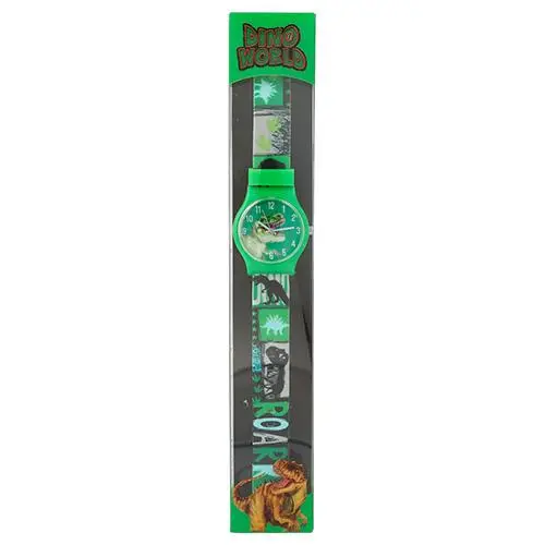Hodinky Dino World tmavě zelený ciferník
