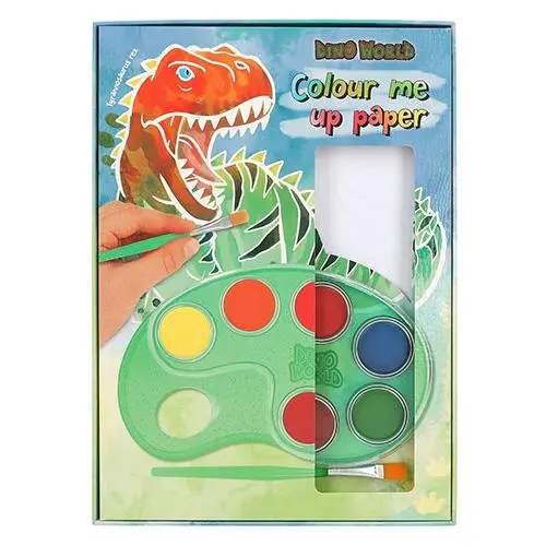 Dino World 3501227 omalovánky s barvami a štětcem dinosauři