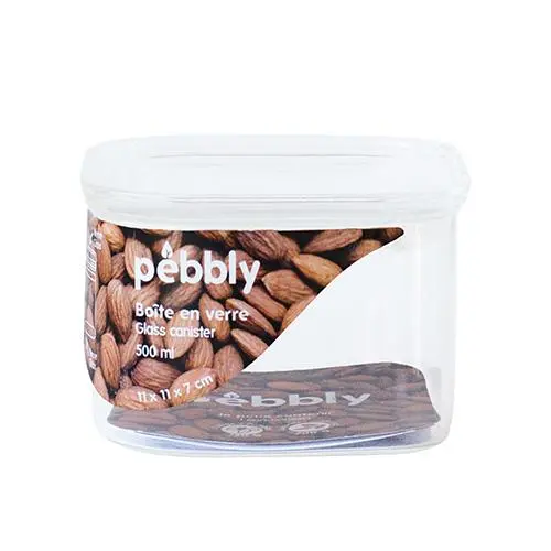 Pebbly PKV-043 Skleněná dóza 500 ml