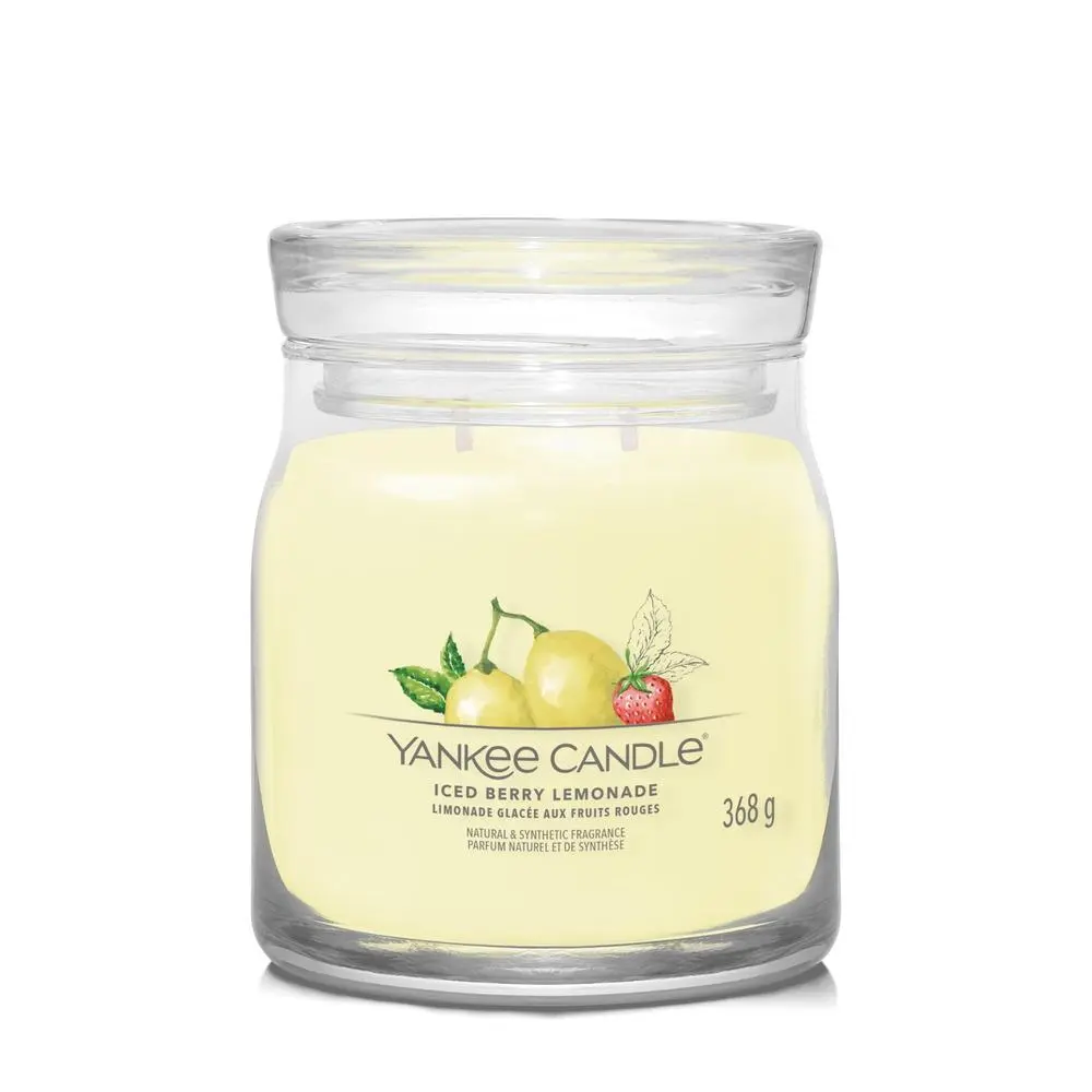 YANKEE CANDLE Iced Berry Lemonade svíčka 368g / 2 knoty (Signature střední)