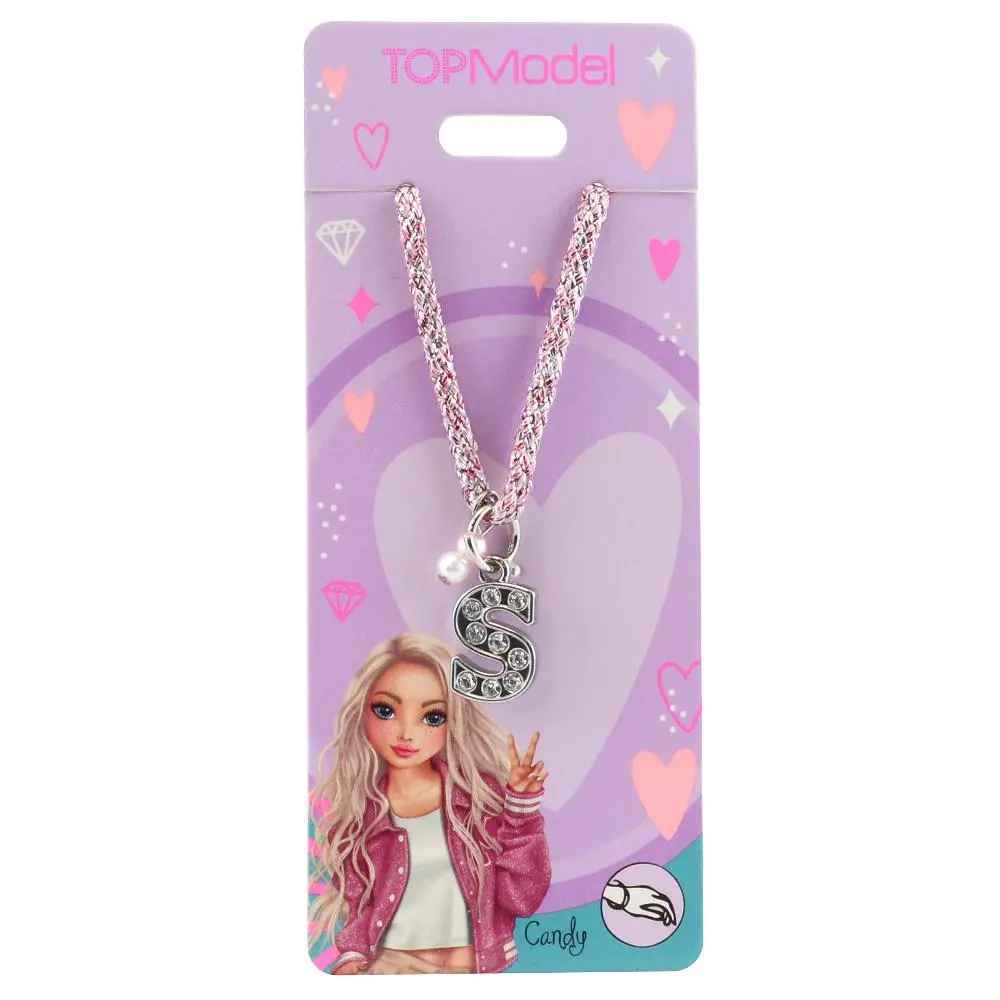 Šňůrkový náramek Top Model, písmenko "S" Candy