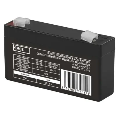 AKUMULÁTOR SLA 6V/1,3Ah FA -4,7mm