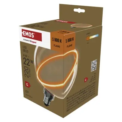 EMOS LED žárovka DECO G130SRA / E27 / 4 W (22 W) / 220 lm /