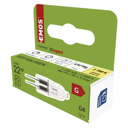 Žárovka halogenová JC G4 14W EMOS ZE0505A