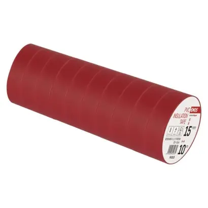 EMOS izolační páska PVC 15mm x 10m ČERVENÁ 10 ks