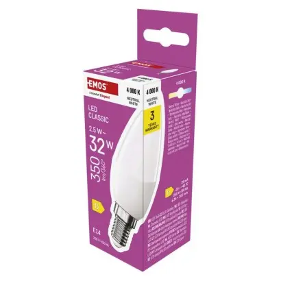 EMOS LED žárovka Classic svíčka / E14 / 2,5 W (32 W) / 350 l